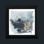 Cerulean & Gold Gift Box<br><div class="desc">Cerulean & Gold I by Victoria Borges. Abract-looking image with deep blue tones embellished with gold foil specks.</div>