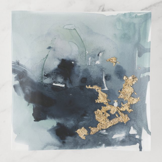 Cerulean & Gold Trinket Tray (Front)