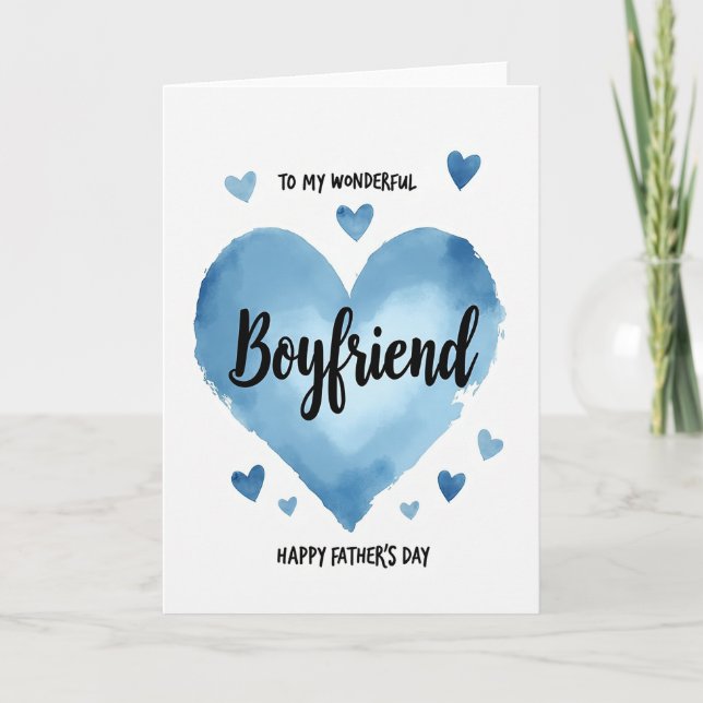Cerulean Heart Fathers Day Card (Front)