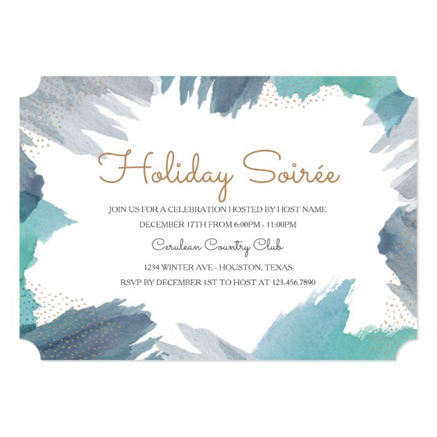Cerulean Holiday Party Invitation
