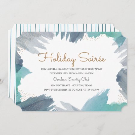 Cerulean Holiday Party Invitation