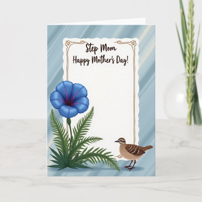 Cerulean Mothers Day Bloom Card (Front)