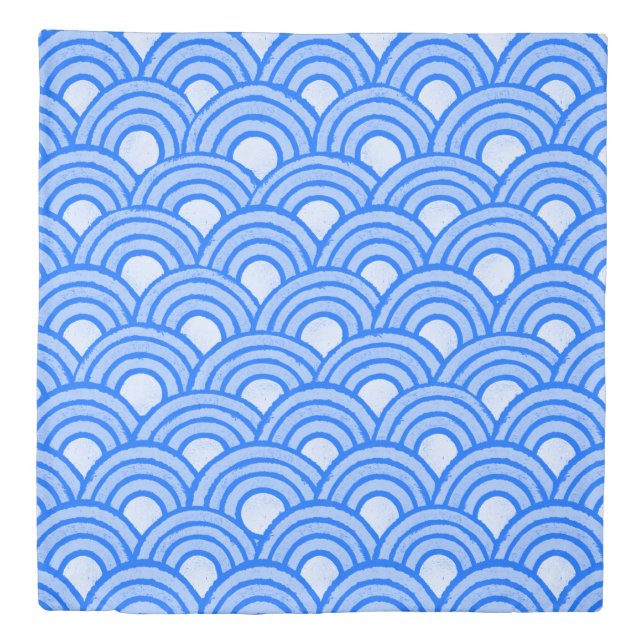 Cerulean Scales Duvet Cover (Front)