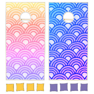 Cerulean Scales Gradient Cornhole Set