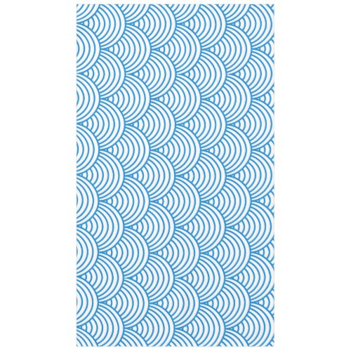 Cerulean Scallop Patterned Tablecloth