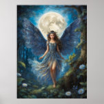Cerulean Serenity Fairy Poster at Zazzle