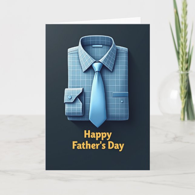 Cerulean Tie Fathers Day Card (Front)