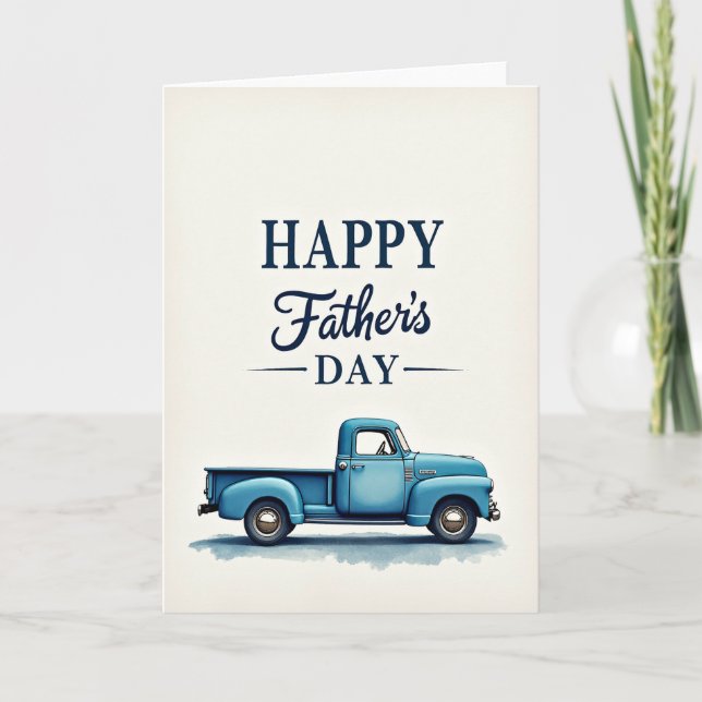 Cerulean Vehicle Fathers Day Card (Front)