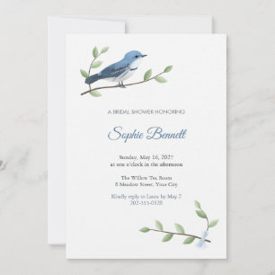 Cerulean Warbler Bridal Shower Invitation