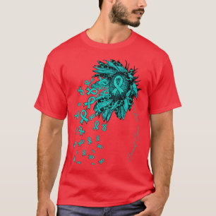 Cervical Awareness Sunflower ribbon flowers fall T-Shirt