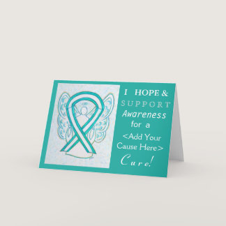 Cervical Cance Awareness Ribbon Custom Cause Cards