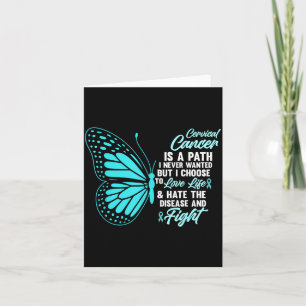 Cervical Cancer Awareness Butterfly Quote Suprt Card