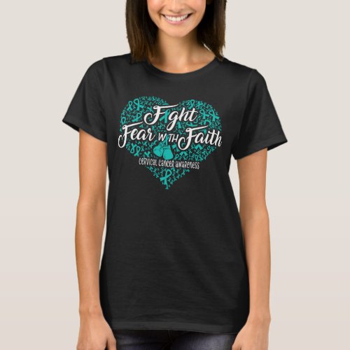 cervical cancer awareness heart T_Shirt