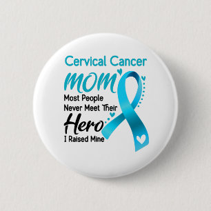 Cervical Cancer Awareness Month Ribbon Gifts Button