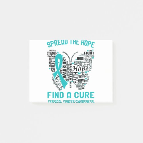 Cervical Cancer Awareness Month Ribbon Gifts Post_it Notes