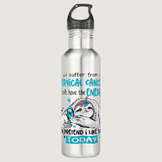Cervical Cancer Awareness Month Ribbon Gifts Stainless Steel Water Bottle