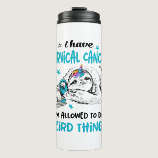 Cervical Cancer Awareness Month Ribbon Gifts Thermal Tumbler