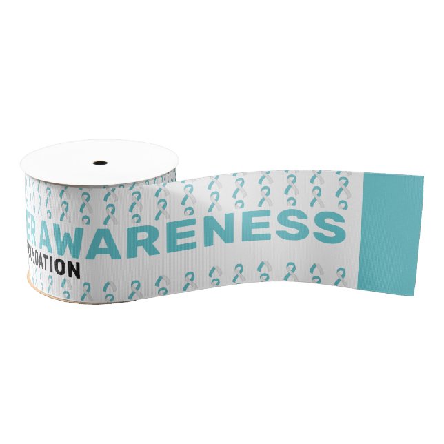 Cervical Cancer Awareness Pattern Ribbon (Spool)