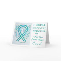 Cervical Cancer Awareness Ribbon Custom Note Cards