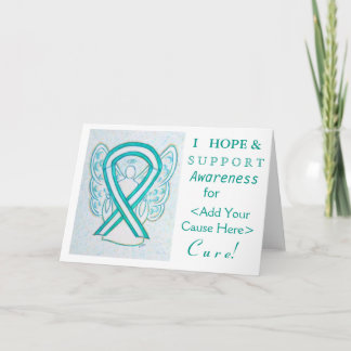 Cervical Cancer Awareness Ribbon Custom Note Cards