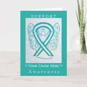 Cervical Cancer Awareness Ribbon Customized Card