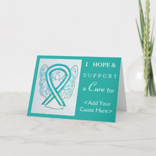 Cervical Cancer Awareness Ribbon Greeting Cards