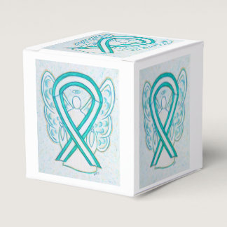 Cervical Cancer Awareness Ribbon Party Favor Box