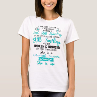 Cervical Cancer Awareness Ribbon Support Gifts T-Shirt