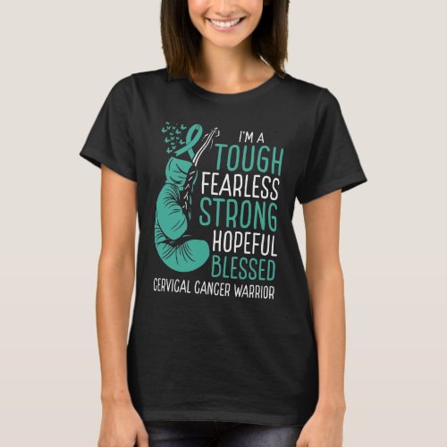 Cervical Cancer Awareness Ribbon Warrior Survivor T_Shirt