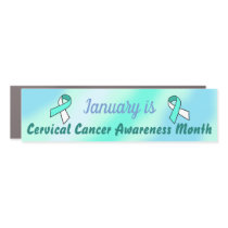 Cervical Cancer Awareness Ribbons Car Magnet