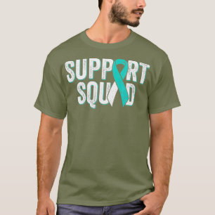 Cervical Cancer Awareness - Support Squad Teal T-Shirt