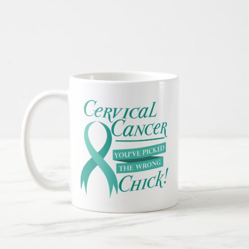 Cervical Cancer Awareness Teal Ribbon Coffee Mug