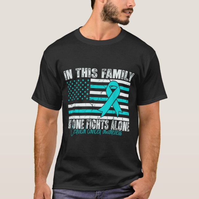 Cervical Cancer Awareness Women Men Cervical Cance T-Shirt (Front)