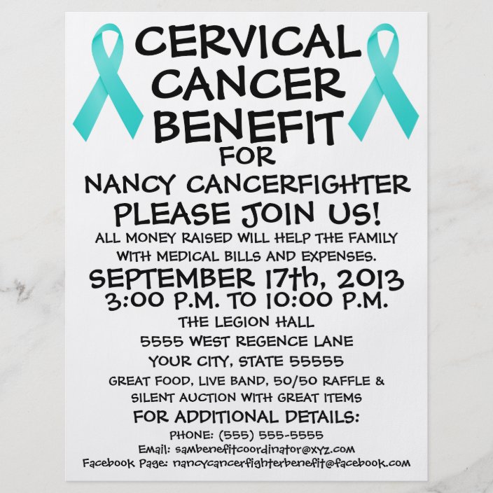 Cervical Cancer Benefit Flyer | Zazzle.com