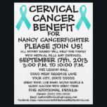 Cervical Cancer Benefit Flyer<br><div class="desc">This beautiful cervical cancer benefit flyer is perfect for advertising a cancer benefit and auction once you personalize with all your own benefit details in the provided boxes. See our store for coordinating cervical cancer benefit posters and other specific types of cancer benefit flyers.</div>
