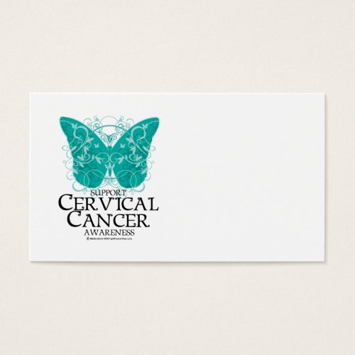 Cervical Cancer Butterfly Business Cards