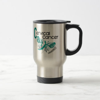 Cervical Cancer BUTTERFLY 3 Travel Mug