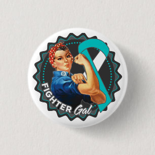 Cervical Cancer Fighter Gal Button
