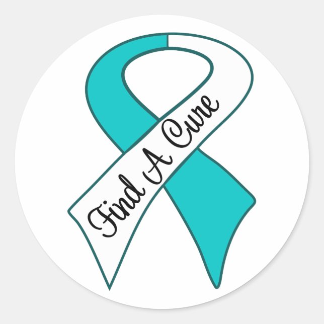 Cervical Cancer Find a Cure Classic Round Sticker (Front)
