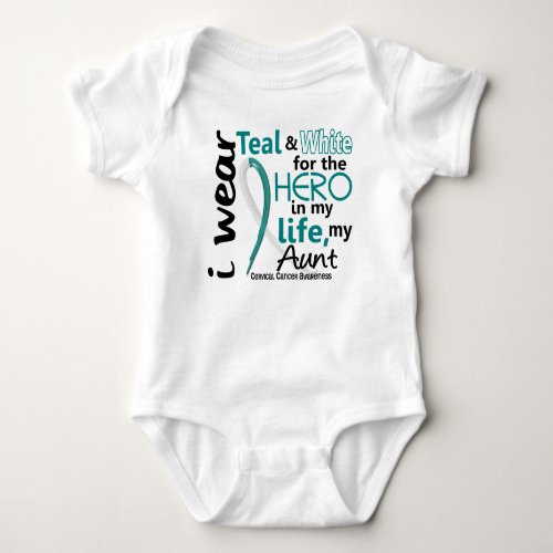 Cervical Cancer For My Hero My Aunt 2 Baby Bodysuit