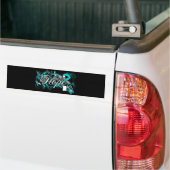 Cervical Cancer Hope Garden Ribbon Bumper Sticker (On Truck)