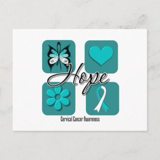 Cervical Cancer Hope Love Inspire Awareness Postcard