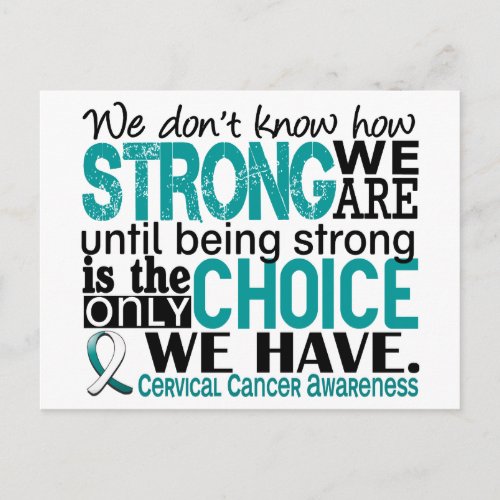 Cervical Cancer How Strong We Are Postcard