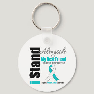 Cervical Cancer I Stand Alongside My Best Friend Keychain