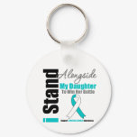 Cervical Cancer I Stand Alongside My Daughter Keychain