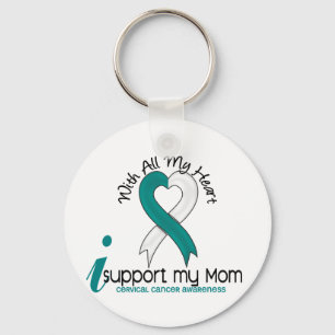 Cervical Cancer I Support My Mom Keychain