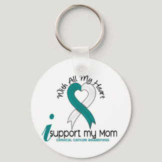 Cervical Cancer I Support My Mom Keychain