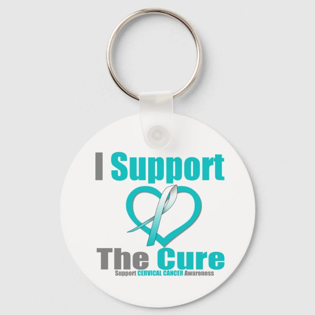 Cervical Cancer I Support The Cure Keychain (Front)