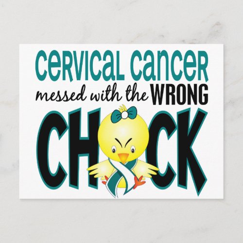 Cervical Cancer Messed With The Wrong Chick Postcard