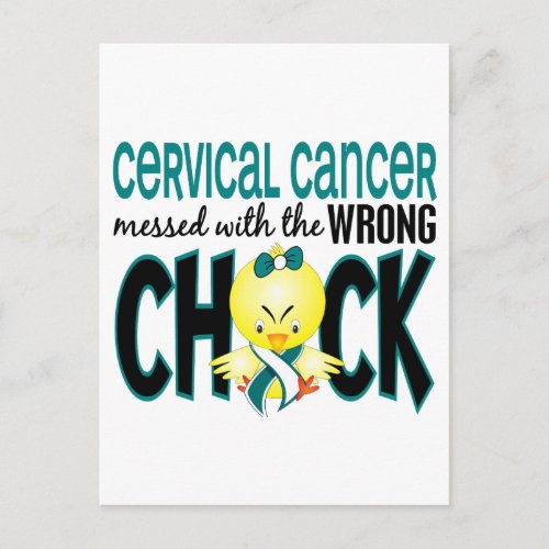 Cervical Cancer Messed With The Wrong Chick Postcard